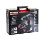 Дрель-шуруповерт аккумуляторная бесщеточная Elitech HD CD20SL2, 20 В Li-Ion 2x2 Ач