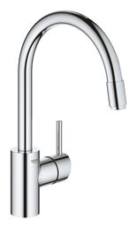 Смеситель однорычажный GROHE Concetto New для мойки с высоким изливом, с выдвижным изливом, хром (32663003)