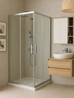 Душевой уголок Royal Bath 100х100 RB HPD-T-ST стекло прозрачное, профиль сатин