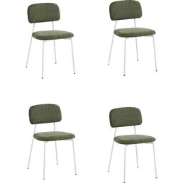Стул Stool Group Chao зеленый белые ножки 4 шт. арт.УТ000040813