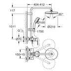 Душевая стойка Grohe New Tempesta Cosmopolitain 210 26224001