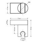 Держатель для лейки Esko SH с регулировкой наклона пластик хром (SH405)