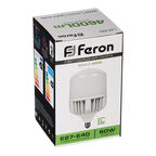 Лампа светодиодная Feron Е27/Е40 4000К 50 Вт 220 В цилиндр T100 матовая