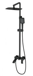 Душевая стойка WONZON & WOGHAND FIT WW-88739009-MB матовая черная, с изливом