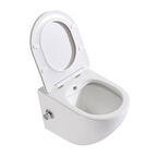 Унитаз подвесной BelBagno Uno BB3105CHR-BS/SC белый, с функцией биде, смесителем и крышкой микролифт