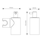 Держатель лейки Wasserkraft хром 10,5х7,9х4,4 см