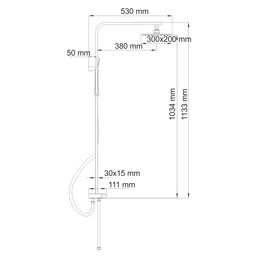Душевой комплект Wasserkraft 30х113,3х53 см