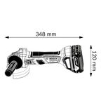 Шлифмашина угловая аккумуляторная Bosch GWS 180-LI Brushless 18В Li-Ion d125 мм без АКБ и ЗУ (06019H9020)