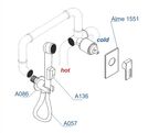 Гигиенический душ со смесителем Wasserkraft Alme A15157 хром