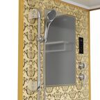 Душевая кабина Niagara Luxe 100x90 NG-7714G поддон низкий, стекло прозрачное, профиль золото