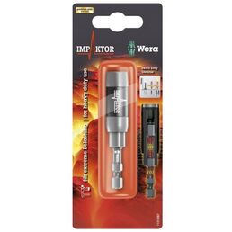 897/4 IMP R Impaktor SB битодержатель ударный, хвостовик 1/4" E 6.3, с кольцевым магнитом и стопорным кольцом, 1/4" x 75 мм, с держателем-еврослот WERA (WE-073990)