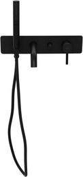 Смеситель для ванны и душа Allen Brau Priority 5.31006-31 с внутренней частью, черный матовый