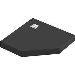 Душевой поддон Marble пятиугольный литьевой мрамор 100x100 см цвет черный