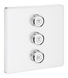 Внешняя часть вентиля GROHE Grohtherm SmartControl на 3 выхода, белая луна (29158LS0)
