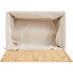 Корзина с крышкой для хранения 26x12x17 см бумага цвет бежевый