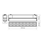 Трековый светильник линейный светодиодный Jazzway PTR 2130R 20 Вт 4000 К однофазный цвет белый