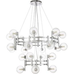 Подвесная люстра Crystal Lux LUXURY SP16+8 CHROME (плафоны шарики)