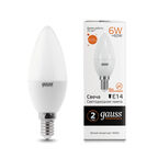 Светодиодная лампа Gauss LED Elementary Candle 6W E14 3000K 1/10/100