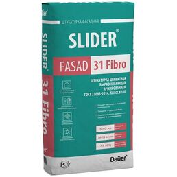 DAUER Slider Fasad 31 Fibro штукатурка цементная выравнивающая армированная (40кг)