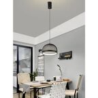 Светильник подвесной светодиодный Schaffner Aria 3585-250 BK с пультом управления 6 м² регулируемый белый свет цвет черный