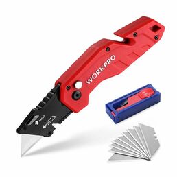 Нож складной металлический (быстр замена лезвия) WORKPRO (WP211018)