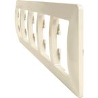 Рамка для розеток и выключателей Systeme Electric Glossa 5 постов цвет бежевый