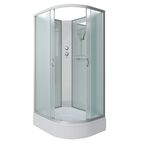 Душевая кабина Niagara Classic 120x90 NG-33294-14LBK средний поддон, стекло матовое, профиль серебро, левая
