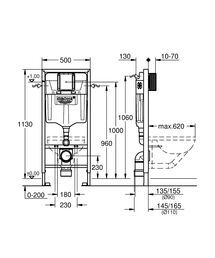 Grohe Комплект 5в1 Bau Ceramic 39586000