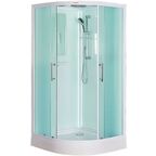 Душевая кабина Esbano Elegancia 90х90 ES-L90CR с крышей, с LED освещением, стекло матовое, профиль белый