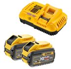 Набор DEWALT: 2 АКБ DCB548, Li-Ion, 18/54 В, 12/4 Ач и быстрое зарядное устройство DCB118, 18/54 В, 8 А (DCB118Y2)