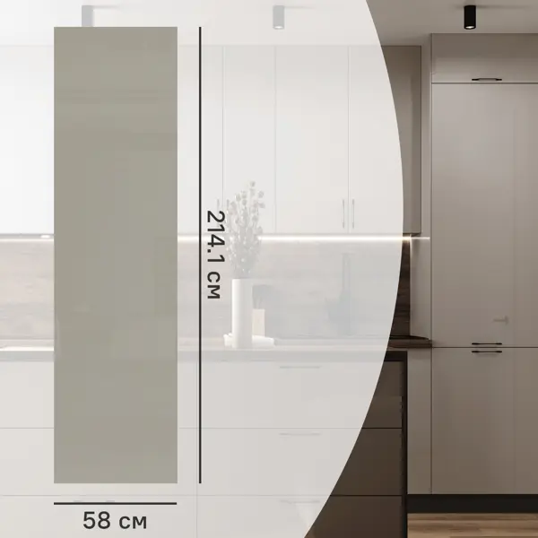 Фальшпанель для кухонного шкафа Аша 58x214.4 см Delinia ID ЛДСП цвет бежевый