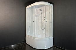 Душевая кабина Royal Bath 120х80 RB 8120BK1-T L стекло прозрачное, профиль белый