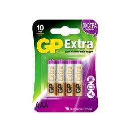Батарейка GP Extra алкалиновая LR03 AAA 4 шт.
