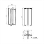 Опора для раковины Март Ferro 84x37x37 см сталь цвет черный