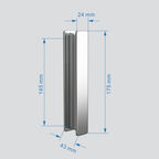 Душевой уголок Abber Sonnenstrand 120x80 AG07120-S80 стекло прозрачное, профиль хром, без поддона