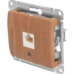 Розетка компьютерная встраиваемая Systeme Electric Glossa RJ45 cat 5E цвет дуб