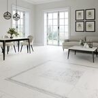 Вставка напольная угловая LB Ceramics Бьянка Каррара 10x10 см матовая цвет бело-серый мрамор