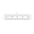 Террасная доска ДПК Decking Smart цвет Серый 4000x150x24 мм 0.6 м²