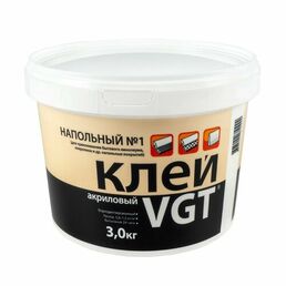 VGT клей акриловый напольный эконом № 1 для бытового линолиума и ковролина (3кг)