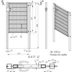 Калитка из сварной сетки Grand Line RAL 8017 Medium 2.03x1 м коричневая