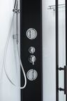 Душевая кабина с гидромассажем Taliente 120х80 TA-128CB(R) без крыши, стекло прозрачное, профиль черный, со средним поддоном