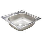 Мойка для кухни Ukinox Классика 48х48х14,5 см врезная сталь (CLM480.480---4K OC)