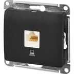 Розетка компьютерная встраиваемая Systeme Electric Glossa RJ45 UTP cat 5e цвет антрацит