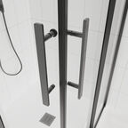 Душевой уголок Veconi Evo 90x90 E3-GR-9090-01-C9 стекло прозрачное, профиль графит, без поддона