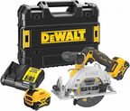 Аккумуляторная дисковая пила DEWALT DCS512P2, 12 В, 140 мм, 3600 об/мин, с 2 АКБ 5 Ач и ЗУ, в кейсе TSTAK (DCS512P2-QW)