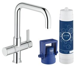 Комплект со смесителем для кухни GROHE Blue (фильтрация, U-излив), хром (31299001)