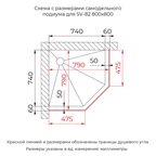 Душевой уголок RGW SV-82 "R" (Прозрачное, 800x800)