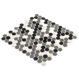 Мозаика Mir Mosaic Natural Steppa серая стеклянная 315х315х5 мм глянцевая