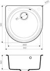 Кухонная мойка Omoikiri Akegata-51-PA