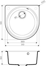 Кухонная мойка Omoikiri Akegata-51-PA
